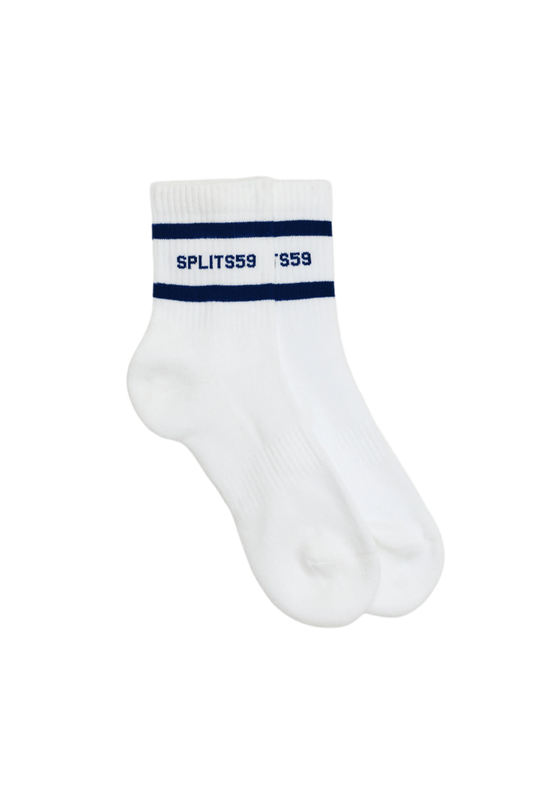 logo stripe quarter socks